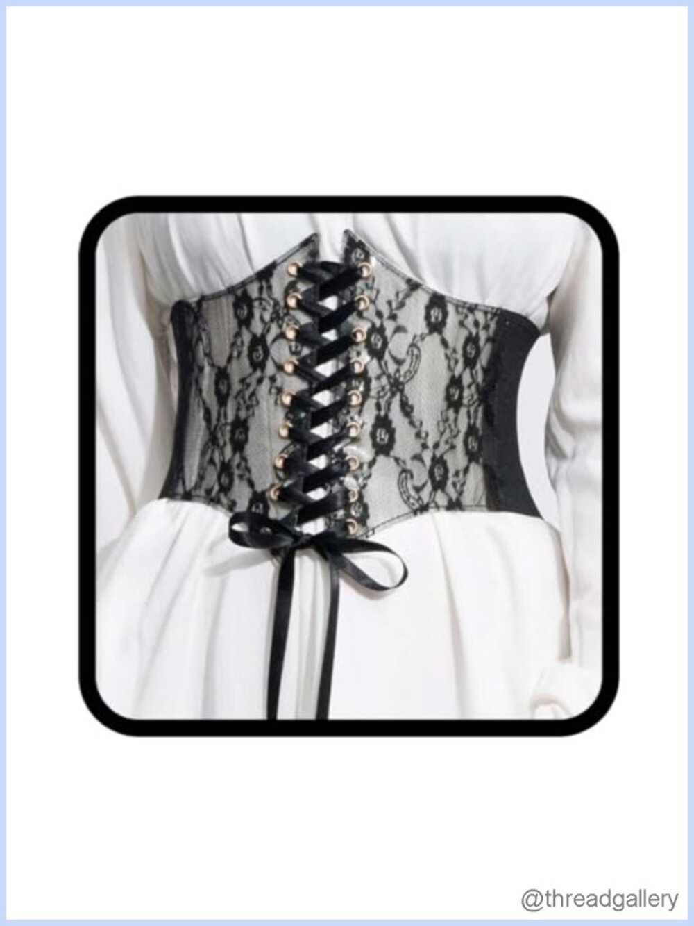 Vintage Lace Corset Belt Wide Elastic Waist Renaissance Party Club Prom